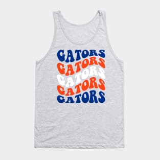 Florida Gators Football Wave Font Design Tank Top